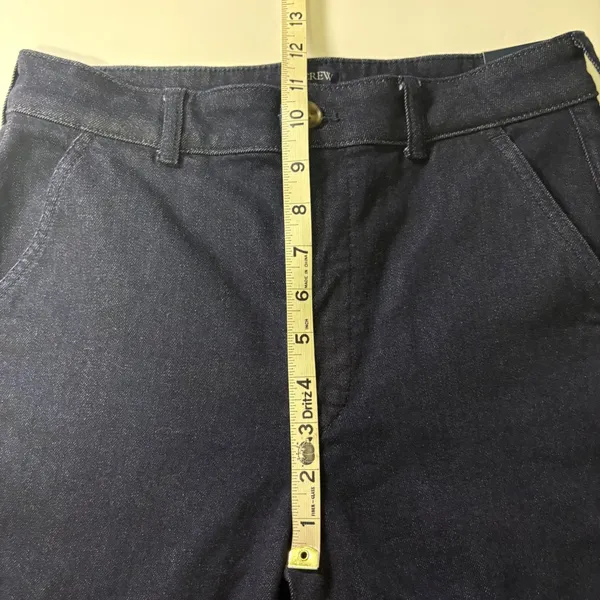J.Crew High-Rise Trouser Jean in Deep Indigo Rinse Wide Leg Sz 27 Classic Preppy - Image 12