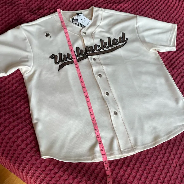 NWT Unshackled Oversized Baseball Jersey XXL White - Image 7