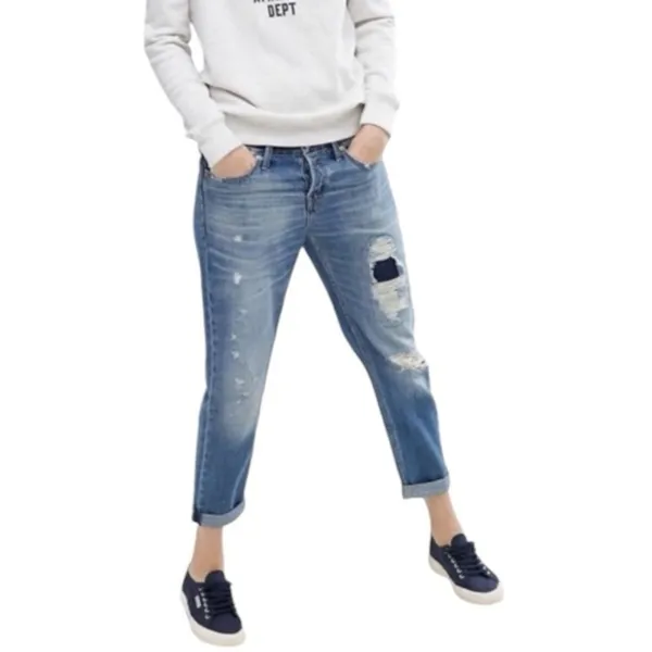 Abercrombie Button Fly Boyfriend Jeans 8R | 90s Denim Model Off Duty - Image 11