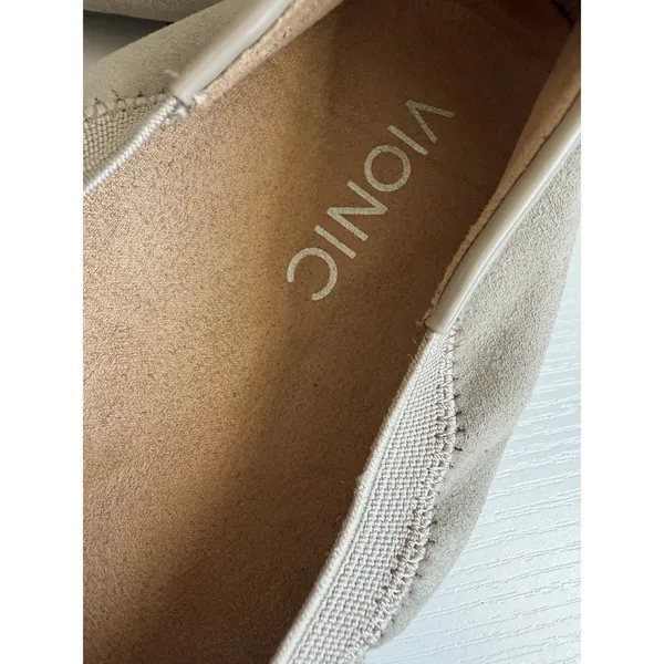 Vionic Neva Women's US 9 Taupe Suede Patent Cap Toe Buckle Ballet Flats - Image 8