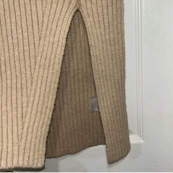 Sophie Rue Tan Mock Neck Ribbed
Sweater(Size Medium) - Image 6