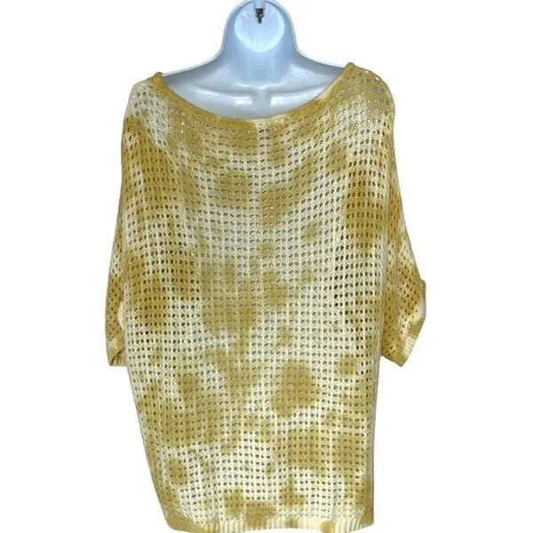 Marled Reunited Clothing Mustard Yellow Mixed Knit Sweater Size XLarge‎ - Image 3