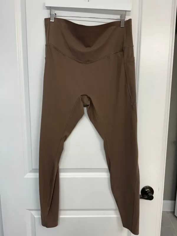 Halara Brown High-Rise Side Pocket Full-Length Leggings 1X - Image 3