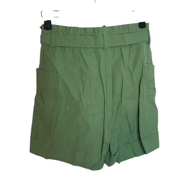 Steve Madden Olive Green Cargo Paperbag Shorts - Image 2