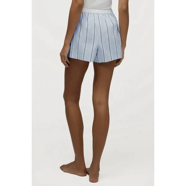 PETITE PLUME Women's Twill Sleep Shorts in Blue “Coastal Stripe” - Large - NWT - Image 9