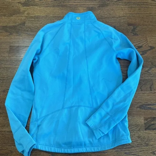 Marmot Blue Full Zip Jacket Windbreaker Fleece Lined Womens Small - Image 15