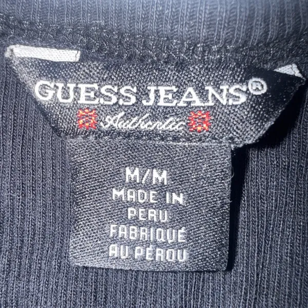 Vintage Y2K Guess Embellished Rhinestone Logo‎ Ribbed Tank Top Pink Size M - Image 9