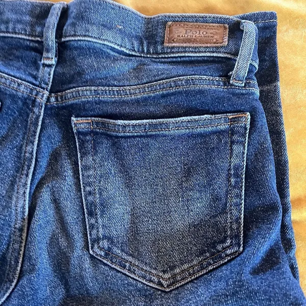 Polo Ralph Lauren Jeans Adult 26 Thompson Skinny Dark Wash Denim Women A16 Cuff - Image 16