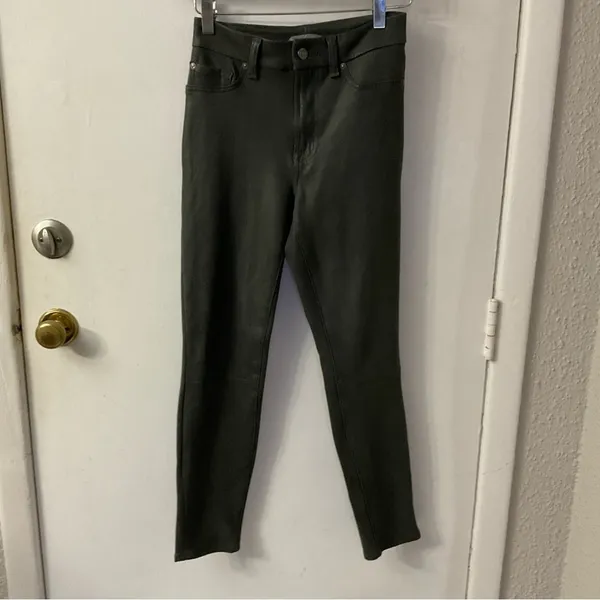 7 For All Mankind Metallic Coated High Rise Skinny Jean 28 Goth Punk Rocker Rave - Image 3
