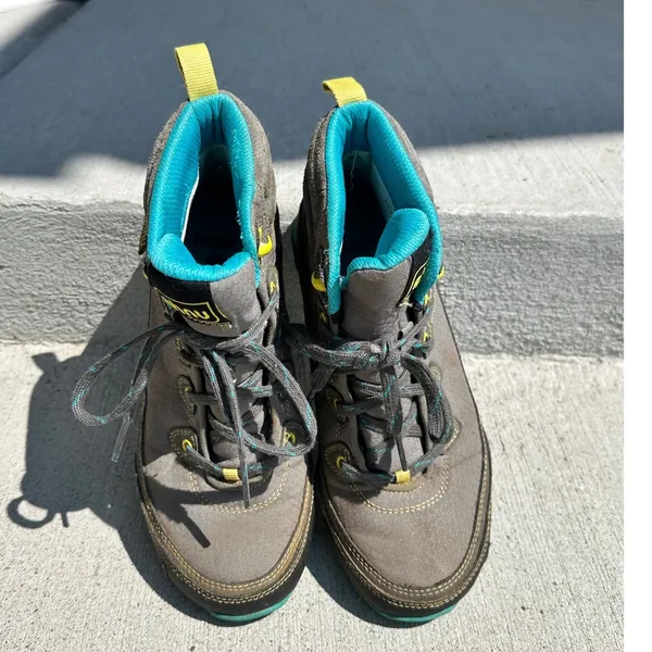 Ahnu Sugarpine Waterproof Hiking Boots Grey Teal Womens 7 Outdoor Gorpcore - Image 3