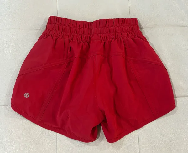 Lululemon Red Hotty Hot High Rise Shorts 4” - Image 2