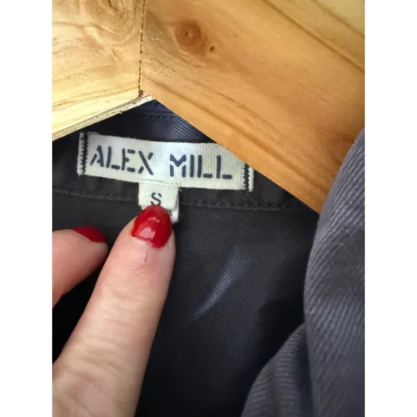 Alex Mill Coveralls long sleeve grey Cotton Twill‎ Utility Jumpsuit Workwear s - Image 4