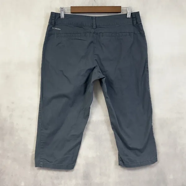 Columbia Capris Pants Women‎ 8 Gray Cotton Outdoor Hiking Gorpcore Minimalist - Image 2