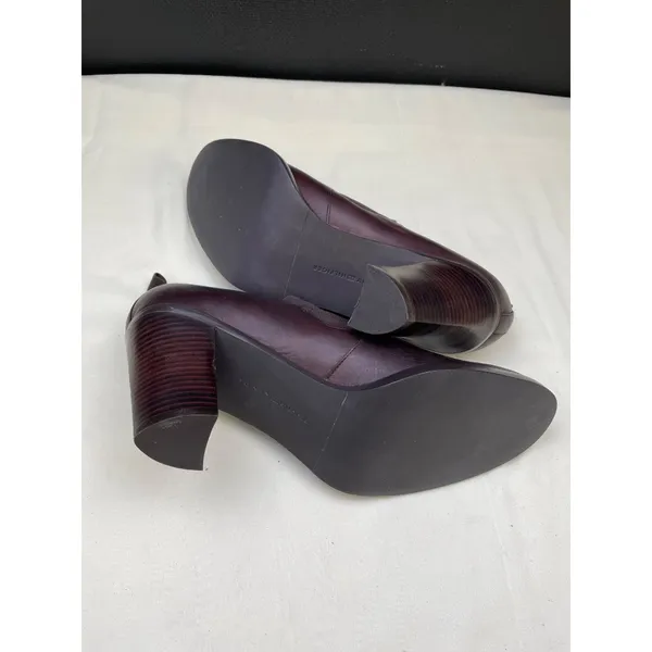 Tommy Hilfiger Women's Brown Leather Slip on Shoes/Heels 3.5" size 9.5 SKU 5818 - Image 6