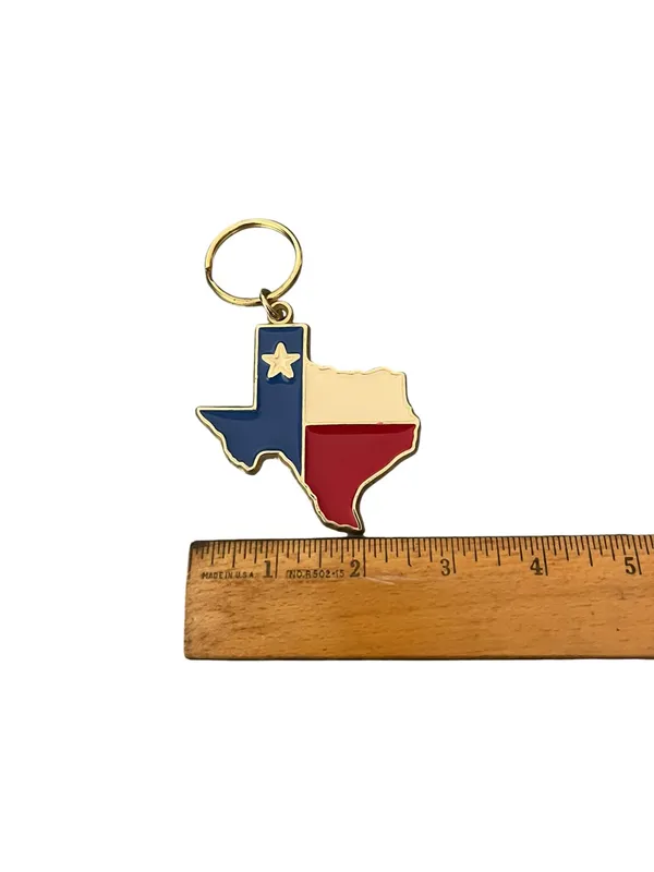 Texas Shaped Keychain Enamel Metal State Flag Design Lone Star - Image 9