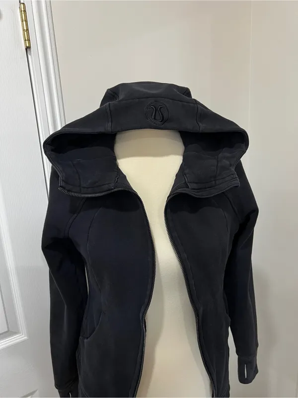 Lululemon Scuba Hoodie Cotton Fleece Black Size 6 Long Sleeve Comfy Long Sleeve - Image 12