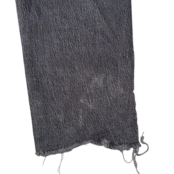 Madewell The Perfect Vintage Straight Jean Charcoal Wash Raw Hem Size 33‎ - Image 9