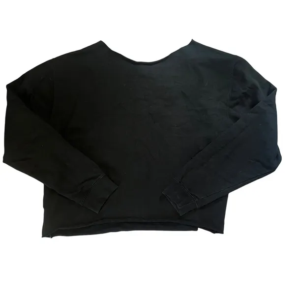 OBEY Floral Graphic Oversized Cropped Black‎ Cartoon Sweater Womens Large Skate - Image 5