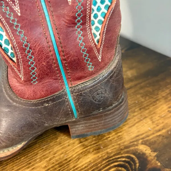 Ariat Brown And Burgundy VentTEK Ultra Western Boot‎ Size 6.5 - Image 6