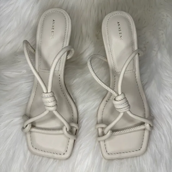 Anine Bing Vanina Spool Strappy Bridal Slip On Heels Size 37 - Image 5