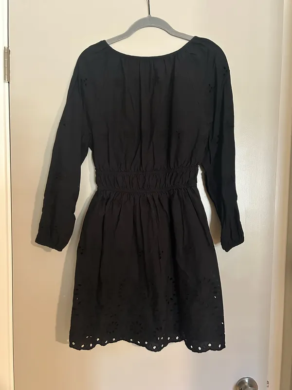 Universal Threads Black Eyelet Mini Dress - Image 3