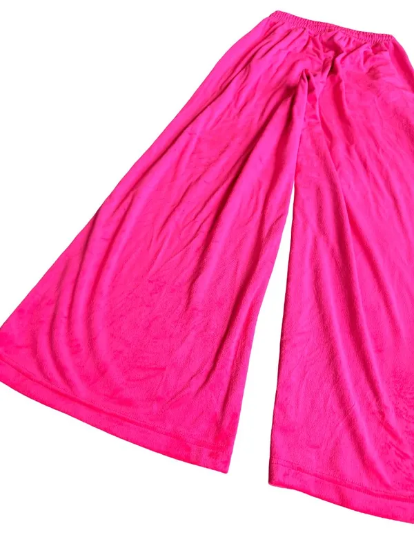 Offline by Aerie Pink Wide Leg Sweat Pants Velvet Stretch Velour Size XS Women's - Image 9