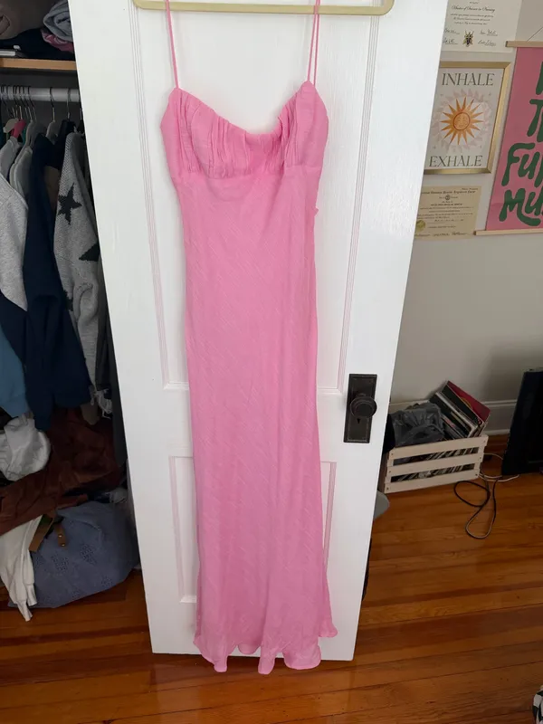 Hello Molly Dress Midi Pink - Image 3