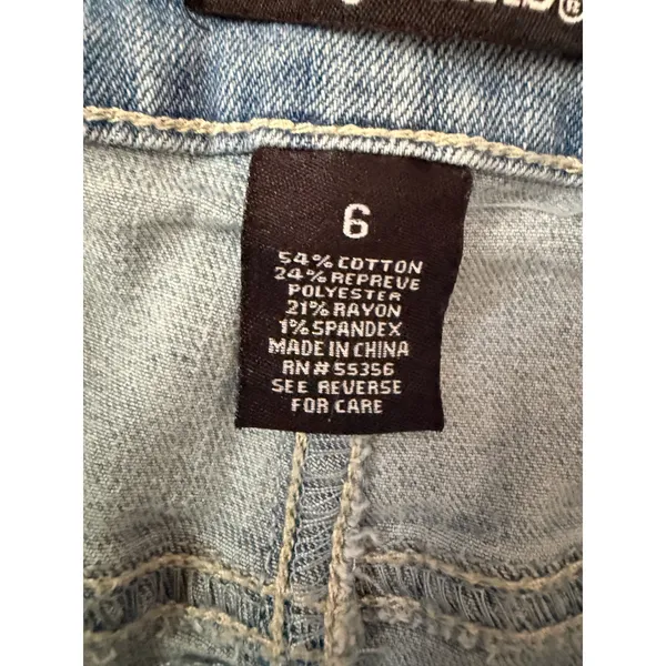 Wide Leg Grunge Cargo Jeans Light Wash High Rise Utility Y2K Size 6 d. Jeans - Image 3