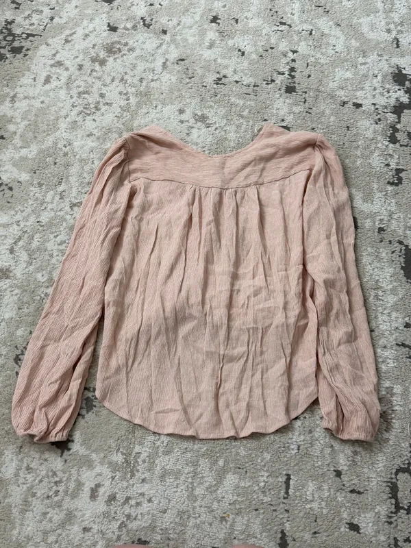 Free People Pink Check On It Wrap Top Size XS - Image 3