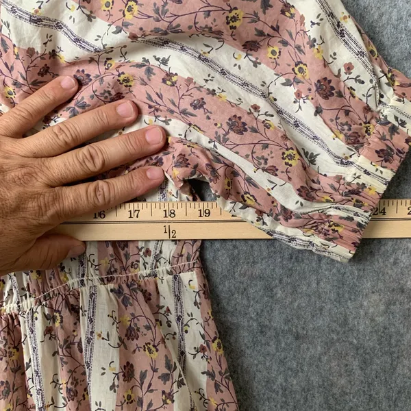 Free People Women's Size‎ Small Boho Vintage Lover Babydoll Top Floral Blouse - Image 4