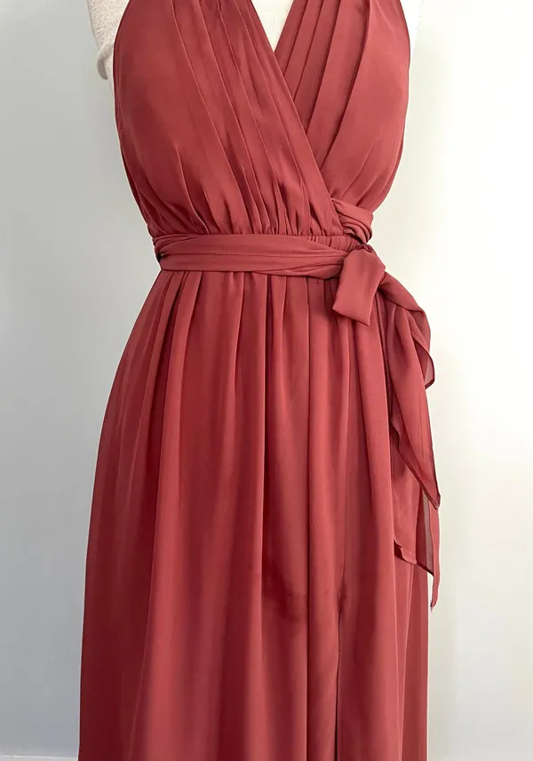 Revelry Rosewood Pink Mauve Eliza Chiffon Bridesmaids Formal Prom Dress - Image 5