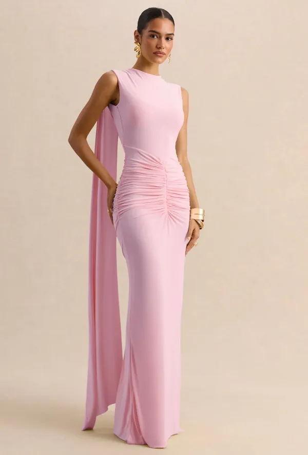 Club L Pink Open-back draped dress - Image 3
