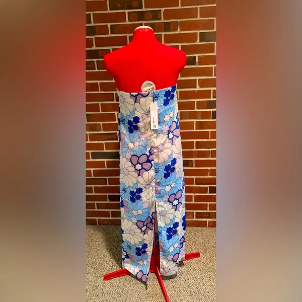 Zara Blue Floral Maxi Dress - Image 2