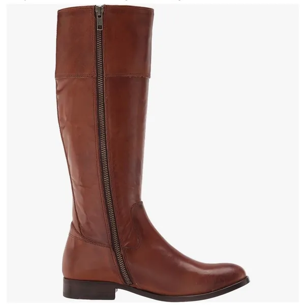 Frye Melissa D Ring Riding Boots Caramel‎ Antique Pull Up Leather Sz 9 NWOB - Image 5