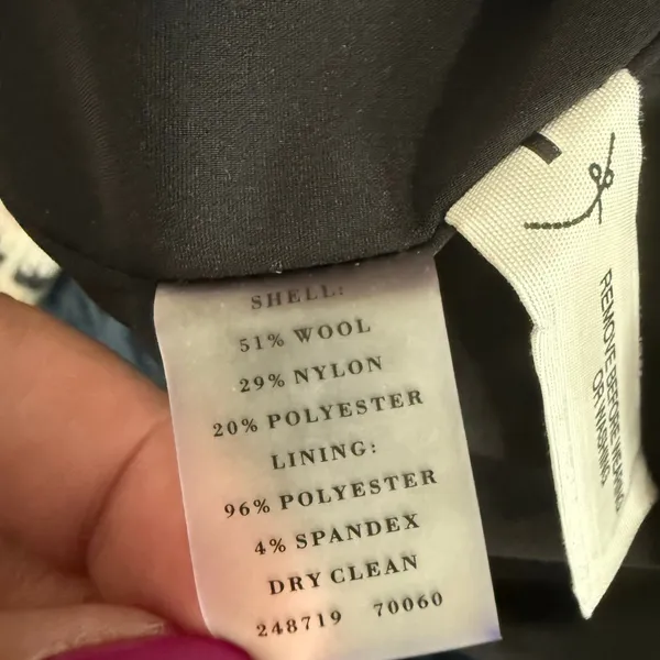Ann Taylor Black Gray Wool Blend Blazer Size 10‎ - Image 8