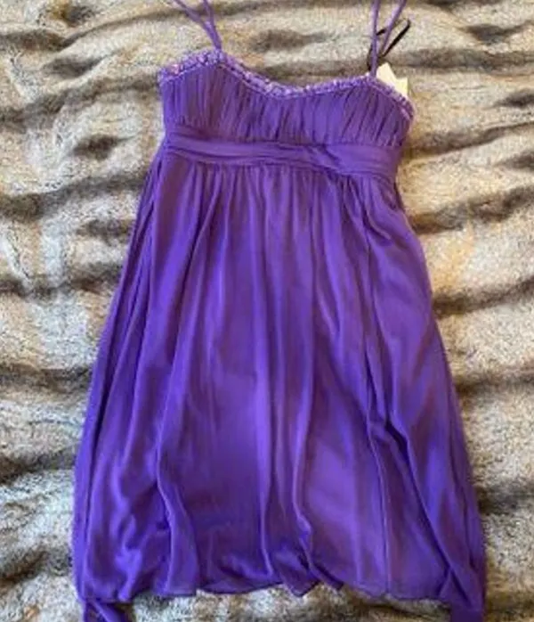 Purple Short Semi Formal Dress - Image 3