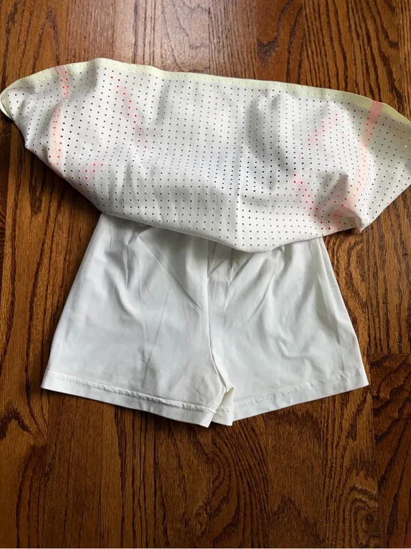 Monreal London XS Perforated Tennis Skort Neon Trim Built In Shorts - Image 5