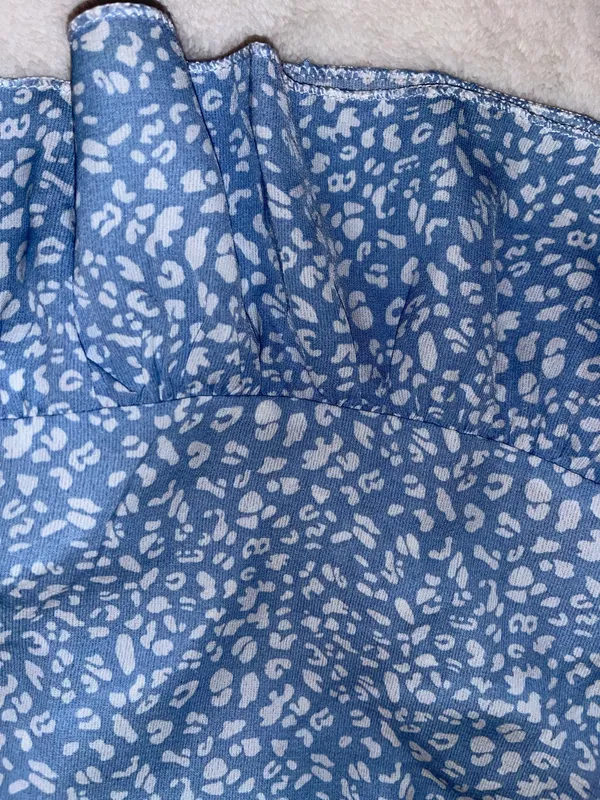 SheIn Baby Blue cheetah print dress - Image 4