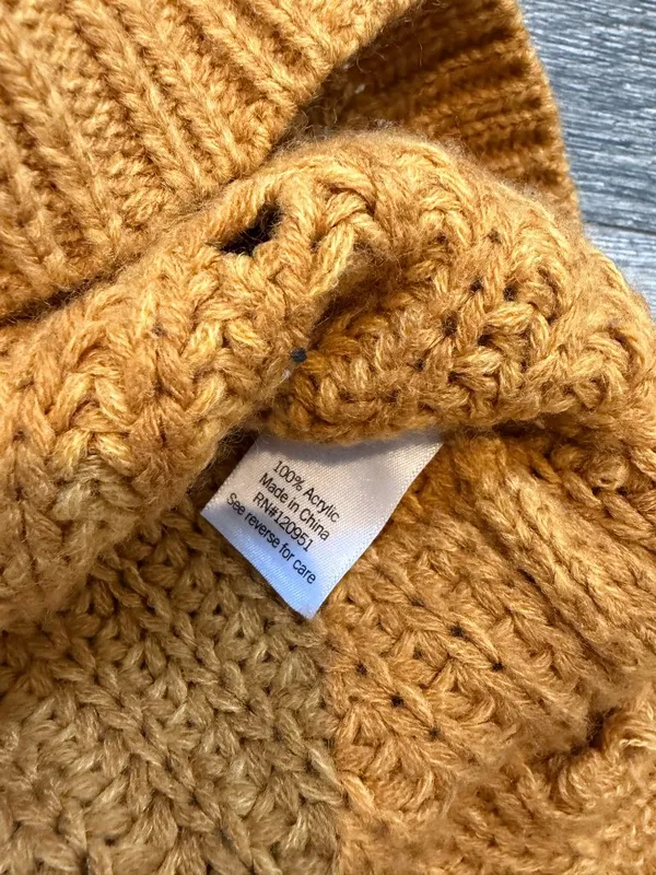 SO Kohls Womens XXL 2X Mustard Sweater - Image 3