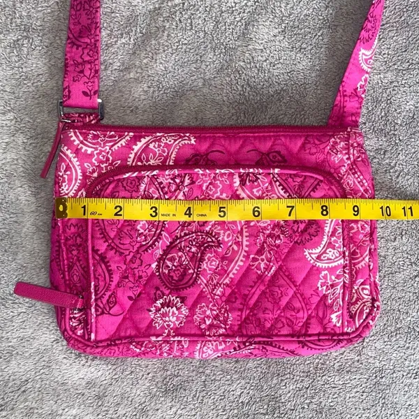 NWOT VERA BRADLEY Pink Paisley Print Crossbody Purse - Image 9