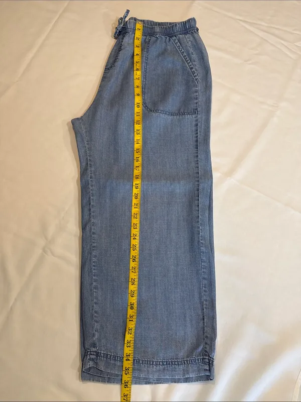 SPLENDID Wide Leg Pant - Lightweight Blue Denim - Size XL - Angie Indigo Pants - Image 10