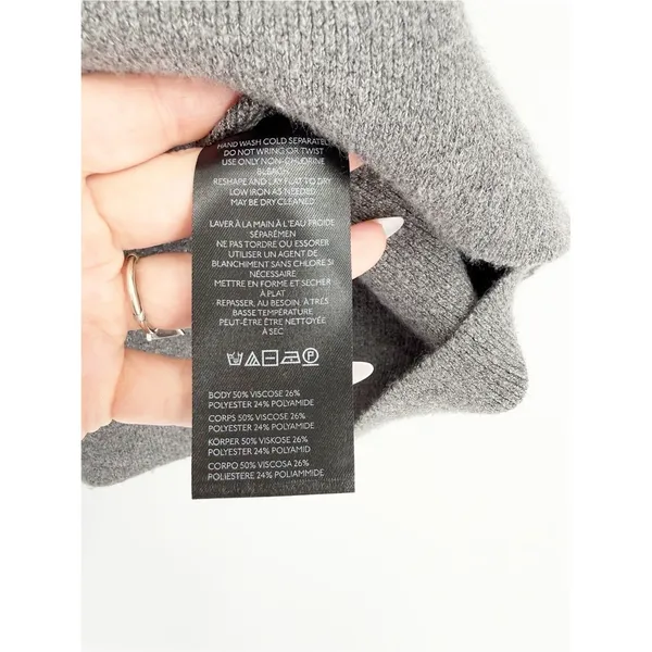Anthropologie Maeve Knit A-Line Pull On‎ Mini Skirt Women's M Gray Quiet Luxury - Image 7