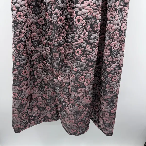 Mary Benson Lucinda Winter Floral Black & Pink Jacquard Dress Sz S‎ NEW Prairie - Image 4