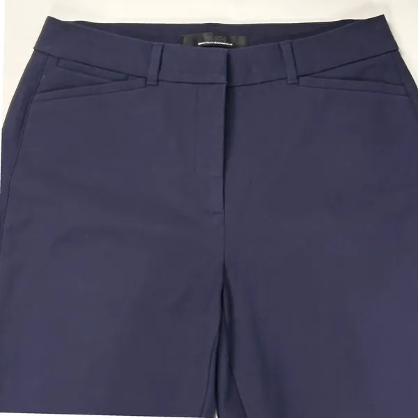 WHBM Dress Pants Womens 4L 4T Tall Ines Slim Bootcut Comfort Stretch Navy Blue - Image 6