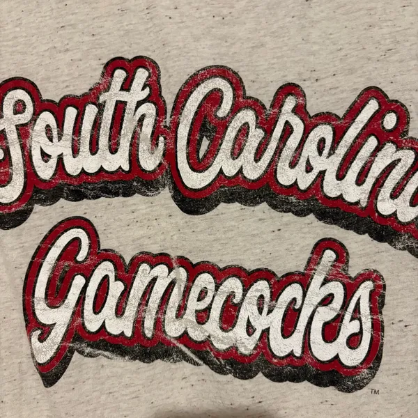 Barefoot Campus Outfitters South Carolina Gamecocks Shirt Speckled Cream Medium‎ - Image 3