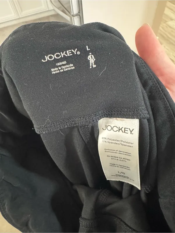 Jockey High-Rise Side Pockets Moisture Wicking Active Yoga Pants Large - Image 7