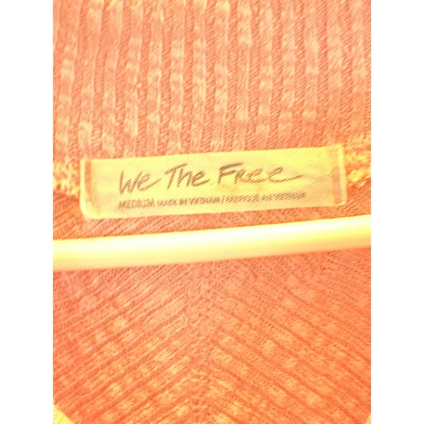 We The Free pink ribbed oversized mock-neck sweater Medium - Image 4