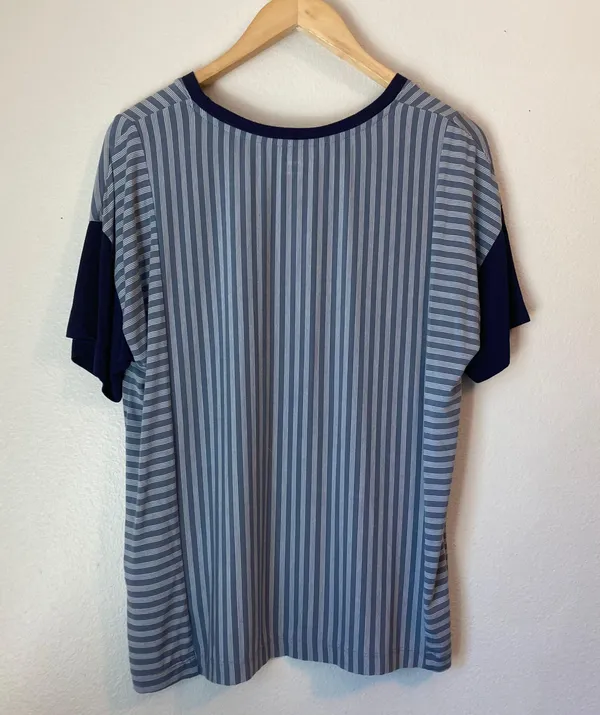 Striped Oversized Short Sleeve Tee T-shirt Top - Image 5