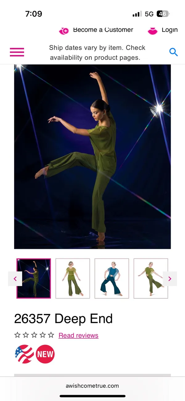 A wish come true dance costume MA Green Size M - Image 2