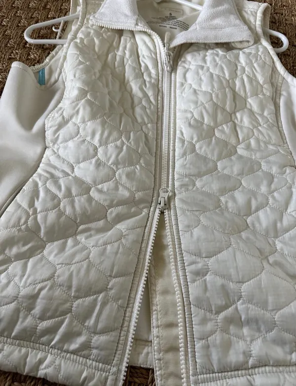 L.L.Bean Women’s S Ivory Thinsulate Vest Full Zip Pockets Lined Solid - Image 6